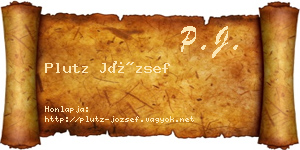Plutz József névjegykártya